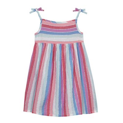 Girls' mutli-coloured striped dress